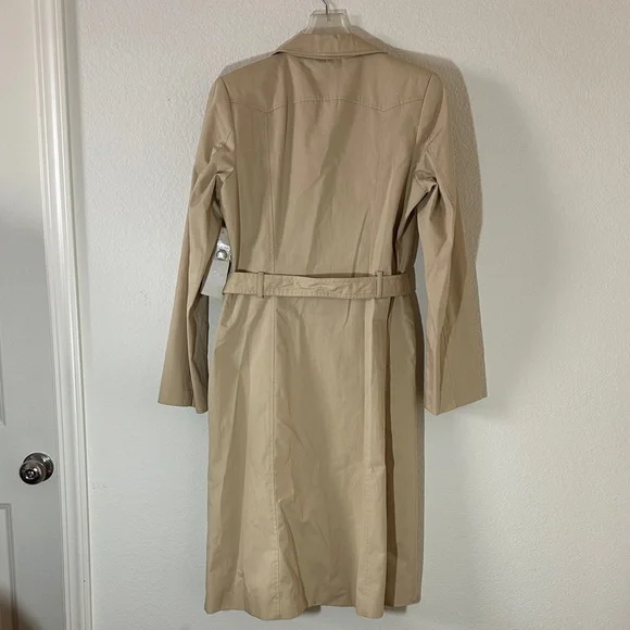 Clothes London Beige Trench Coat – Size 10, Belted Longline Classic Style‎ - Picture 9 of 13